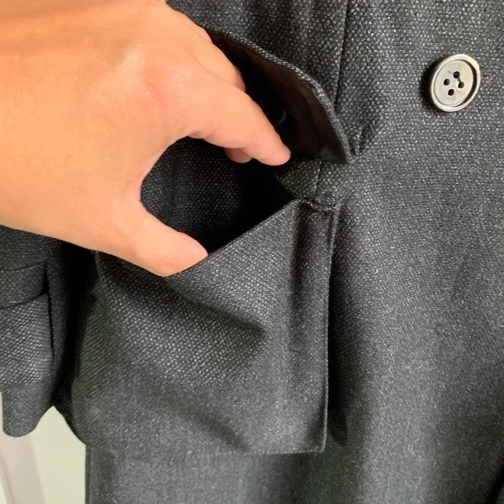 FRENCH CONNECTION | Classic Trench Wool Graphite 8